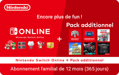 Carte Nintendo Switch + Pack additionnel (Abonnement familial)