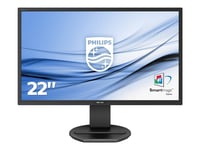 Philips B Line 221B8LJEB - Écran LED - 22" (22" visualisable) - 1920 x 1080 Full HD (1080p) @ 60 Hz - TN - 250 cd/m² - 1000:1 - 1 ms - HDMI, VGA - haut-parleurs - noir texturé