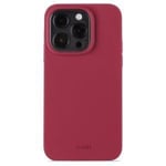 Holdit iPhone 15 Pro Silicone Case, Red Velvet