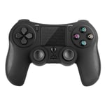 PS4 wireless game controller PS4 Bluetooth controller PS4 continuous shooting function controller, suitable for a variety of gaming platforms,Black