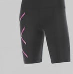 2XU Hyoptik MID-Rise Shorts Women Black/Pink Medium RRP £75.90 LN012 AA 09