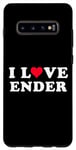 Coque pour Galaxy S10+ I Love Ender Nom assorti Girlfriend & Boyfriend Ender
