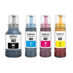 4 Ink Bottles (Set) 127ml/70ml for Epson EcoTank ET-2750, ET-3700, ET-4750