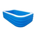 Piscine à quatre niveaux Piscine, Piscine Jardin sûr et durable gonflable piscine rectangulaire bleu piscine Multipurpose piscine familiale parc aquatique (Taille: 180 * 125 * 72cm) Kairui (Taille: 18