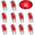 Röd - T10 W5W Miniatyr Standard Halogenlampa 194168501 DRL Corne