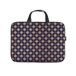 Diving fabric,Neoprene,Sleeve Laptop Handle Bag Handbag Notebook Case Cover Navy Blue & Gold Pattern,Classic Portable MacBook Laptop/Ultrabooks Case Bag Cover 12 inches