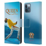 Head Case Designs Officially Licensed Queen Freddie Mercury Live At Wembley Key Art Leather Book Wallet Case Cover Compatible With Apple iPhone 12 / iPhone 12 Pro