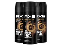 AXE Deo spray Dark Temptation Déodorant sans aluminium avec une protection efficace contre les odeurs corporelles, 3 X 150 ml