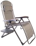 Quest Elite Naples Pro Lightweight Folding Easy Relaxer XL Chair with Side Table