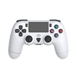 Blanc2 Contrôleur De Jeu Sans Fil Bluetooth Pour La Console Ps4 Double Vibration Gamepad Pour Pc / Android Téléphone Joysticks Gamepad Pour Playstation 4 Pro / Slim / Pour Win7 / 8/10 Double Vibration Support 6 Axes