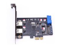 MicroConnect - USB-adapter - PCIe 2.0 - USB 3.0 x 2 + USB 3.0 (internt) x 2