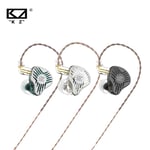 Nouveau KZ EDS casque dynamique HIFI DJ moniteur dans l'oreille sport antibruit casque en métal KZ ZEX ZSN EDX PRO
