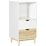 Storage Cabinet Bookcase Bookshelf with Drawers and Open Shelf