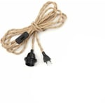 Chandelier Hemp Rope Kabel 3m, E27 Socketswitch med Glödlampskabel, för DIY Hänglampa Industriell Hänglampa Chandelier Socket Vintage Elektrisk