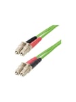 2m (6ft) LC to LC (UPC) OM5 Multimode Fiber Optic Cable 50/125µm Duplex LOMMF Zipcord VCSEL 40G/100G Bend Insensitive Low Insertion Loss LSZH Fiber Patch Cord - patch cable - 2 m - green