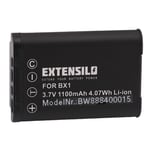 EXTENSILO 1x Batterie compatible avec Sony Cybershot DSC-WX350, DSC-WX300R, DSC-WX300W appareil photo, reflex numérique (1100mAh, 3,7V, Li-ion)