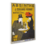 Vintage Absinthe Advertisement Classic Painting Canvas Wall Art Print Ready to Hang, Framed Picture for Living Room Bedroom Home Office Décor, 24x16 Inch (60x40 cm)
