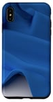 Coque pour iPhone XS Max Couleur bleue et blanc avec fond de vagues
