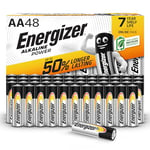 Energizer AA Batteries, Alkaline Power, 48 Pack, Double A Battery Pack - Amazon Exclusive (Packaging may vary)