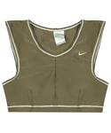 Nike Womens Dri-Fit Sports Bra Fitness V-Neck Brown Sleeveless Training Top 222665 204 - Size Medium