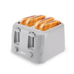 Grey 4 Slice Toaster Family Size 1400W with Variable Browning Control
