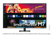 Samsung 43" M70B UHD, USB-C Smart Monitor with Speakers & Remote in Black (LS43BM700UPXXU)