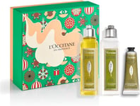 L'Occitane - Coffret de Gel douche, Lait pour le corps et Crème main - Senteur Verveine - Coffret Cadeaux Noël pour Femme