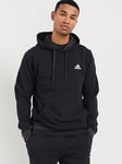 Adidas Sportswear Mens Essentials Melange Hoodie - Black