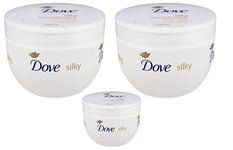 Dove Silky Body Cream Pot 300ml x 3