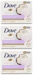 Dove Relaxing Coconut Soap Bar 90g X 3