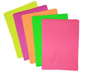 Bright Ideas Fluorescent Paper Assorted, 100 Sheets A4 Approx. 29.7cm x 21cm 90gsm Stationery Paper and Cardstock for Arts, Ideal for Schools, Office Home Crafting and Kids Scrapbooking