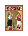 Wee Blue Coo Advert Art Nouveau Hot Chocolate Cat Cocoa Wall Art Print