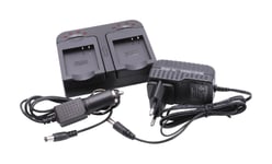 vhbw Chargeur double compatible avec Sigma DP1 Merrill, DP2 Merrill, DP3 Merrill caméra caméscope action-cam - Station, témoin de charge