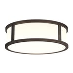 Astro Mashiko Round 230 Dimmable Bathroom Ceiling Light - IP44 Rated - (Bronze), E27/ES Lamp, Designed in Britain - 1121097 - 3 Years Guarantee