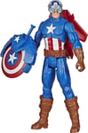 Marvel Avengers Titan Hero Series Captain America Blast Gear Launcher Load Up