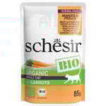 Schesir Bio Pouch 8 x 85 g - Sterilised ekologiskt nötkött och ekologisk kyckling
