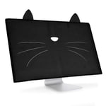 kwmobile Computer Monitor Cover Compatible with Apple iMac 27" / iMac Pro 27" - Meow Meow White/Black