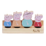 PEPPA PIG WOODEN FAMILY FIGURES, Sustainable FSC Certified Wooden Toy, Preschool Toy, Imaginative Play, Gift For 2-5 Year Old