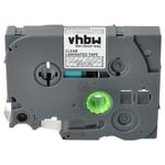 vhbw 1x Ruban compatible avec Brother PT E300VP, E110, E300, E115, GL-100, H100, E200 imprimante d'étiquettes 12mm Blanc sur Transparent
