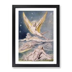 Night Startled By The Lark By William Blake Classic Painting Framed Wall Art Print, Ready to Hang Picture for Living Room Bedroom Home Office Décor, Black A2 (64 x 46 cm)