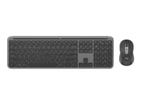 Logitech Signature Slim Combo MK950 for Business - Sats med tangentbord och mus - trådlös - Bluetooth 5.1 LE - QWERTY - Nordisk - grafit