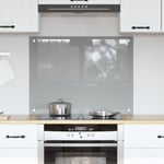 Kök Backsplash Ljusgrå 80x60x0,6 cm Härdat Glas