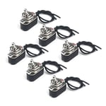 6Pcs 3A 250VAC/6A 125VAC Waterproof Metal Mini Rocker Toggle Switch with Pre-Wired, ON-Off 2 Position 2 Pins SPST Auto Rocker Switch for Car Truck Boat