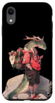Coque pour iPhone XR Dragon Hiker Funny Fantasy Nature Randonnée Graphique
