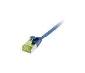 Patchkabel Rj45 Cat6a 500Mhz 10M Blå Uftp Slimline Rund D38mm Tpelszhsuperflex Awg32 Med Cat7 Råkabel Synergy 21