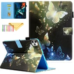 iPad Pro 11 2021/2020/2018 Case, iPad Pro 11" 3rd/2nd/1st Gen Case, Uliking PU Leather Covers Card Slots Auto Wake/Sleep Multiple Viewing Universal Case Kids for iPad Pro 11 Inch Tablet,Gold Butterfly