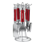 Morphy Richards 4 Piece Kitchen Cooking Utensil Utensils Tool Gadget Set - Red