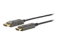 MicroConnect Premium - Video adapter - DisplayPort hann til HDMI hann - 20 m - hybridkobber / fiberoptikk - svart - Active Optical Cable (AOC), 4K 60Hz støtte