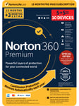 Norton 360 Premium, 15 Months Pre-Paid Subscription for 5 Devices and Users