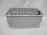 2 X Curver My Style Storage Basket Handle Plastic Small 232281 Grey 4 Ltr